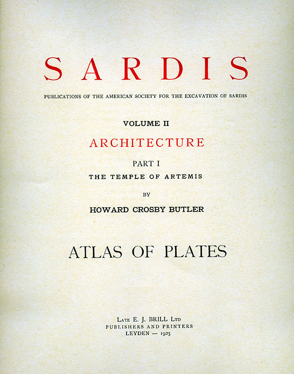 Sardis Volume II: Architecture, Part I: The Temple of Artemis (Plates)